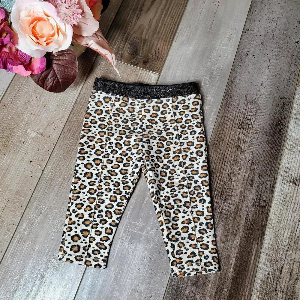 Garanimals Girl Leggings Leopard Cheetah Print Size 3-6 Months